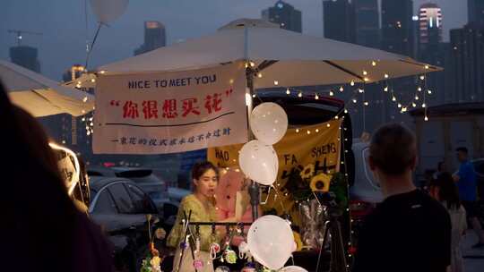 夜景人文美食夜市实拍