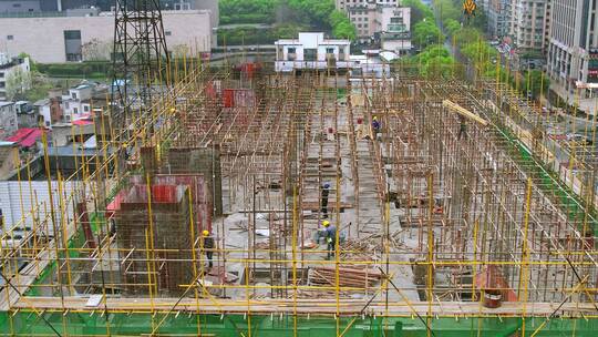 城市建筑工地工人施工作业现场合集