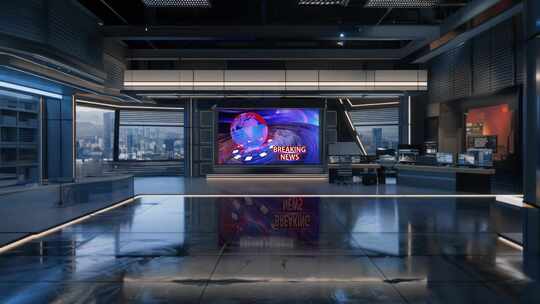 3D虚拟电视演播室新闻Ab1 4视频素材模板下载