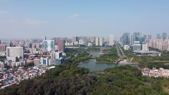 广东省佛山市城市风光航拍