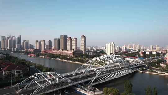 天津海河风景线城市建筑风光航拍