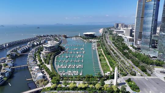 福建厦门香山游艇会航拍