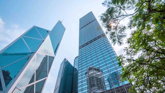 香港维多利亚港城市建筑延时航拍合集