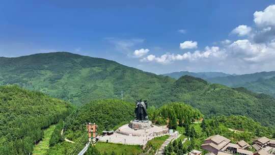 贵州六盘水海坪彝族文化小镇航拍景观