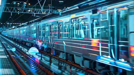 智慧科技高铁企业片头轻轨动车列车铁路火车