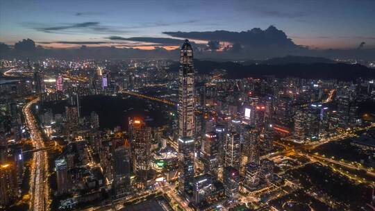 深圳福田夜景延时