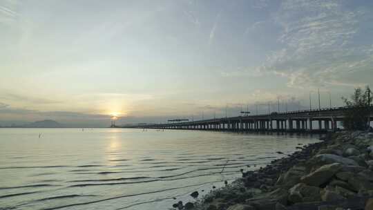 槟城大桥延时日出海岸