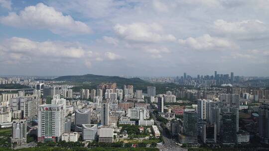 广西南宁城市风光地标建筑航拍