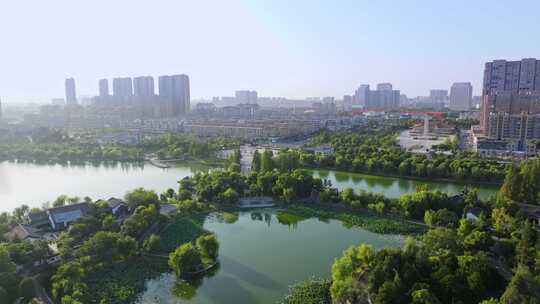 航拍江苏省淮安市涟水县城市风光