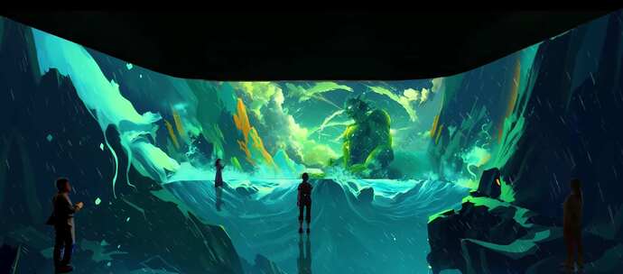 山海经-蛟人沉浸式空间效果