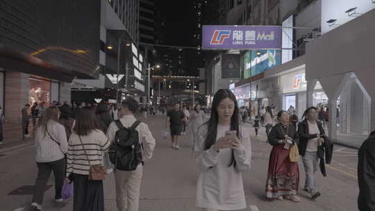 香港2023跨年夜尖沙咀街景夜景