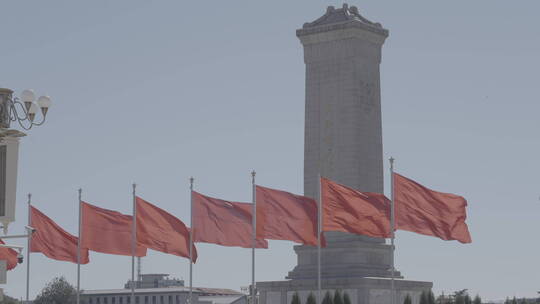 天安门素材 红旗 人民大会堂 祝福祖国