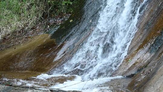 天台山石梁飞瀑瀑布水流视频素材模板下载