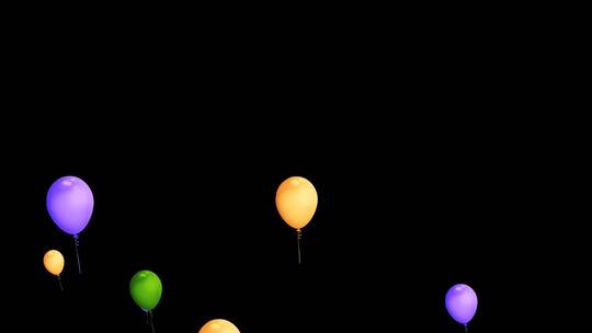 彩色气球气球素材节日视频素材模板下载