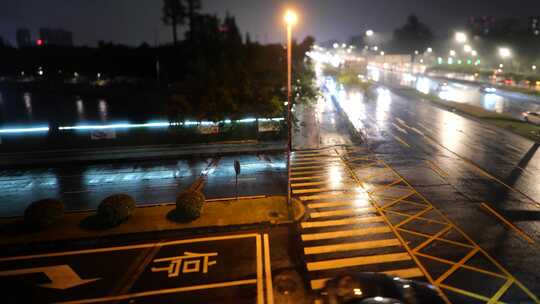 夜晚城市主干道移轴延时视频素材模板下载