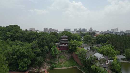 湖北黄冈东坡赤壁景区航拍