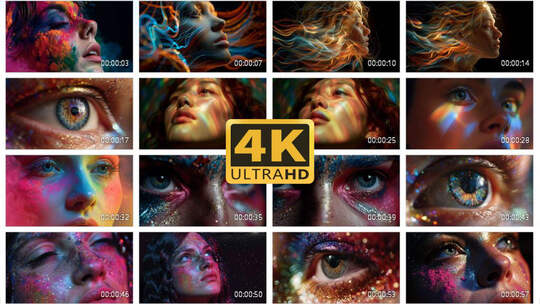 4K全息未来生命抽象概念色彩2高清在线视频素材下载