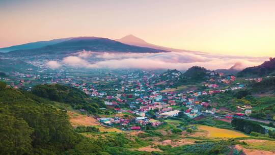 乡村振兴 乡村日出日落 晚霞和美乡村