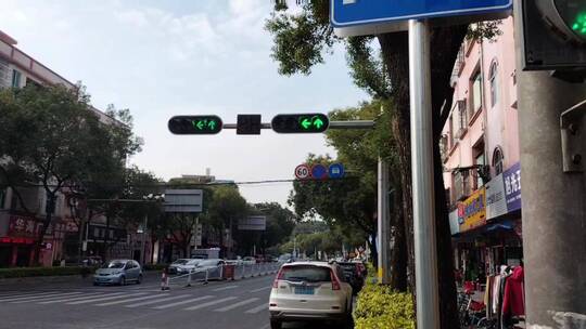 城市交通红绿灯视频素材模板下载