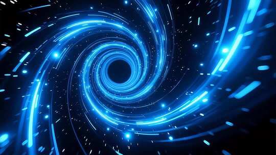 光速粒子冲击特效 穿梭时空片头 时光隧道