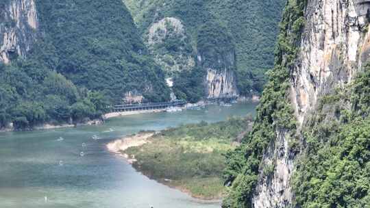 航拍桂林山水风光
