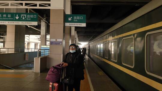 中国老式绿皮火车