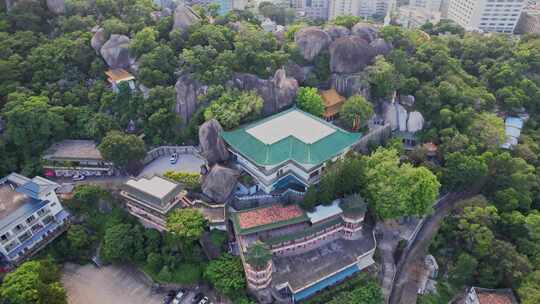 航拍厦门虎溪禅寺