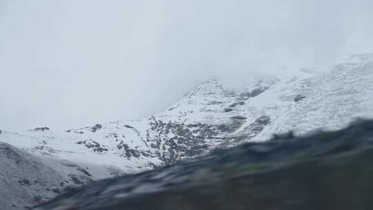 旅拍西藏藏区奇林峡沿途雪山风光