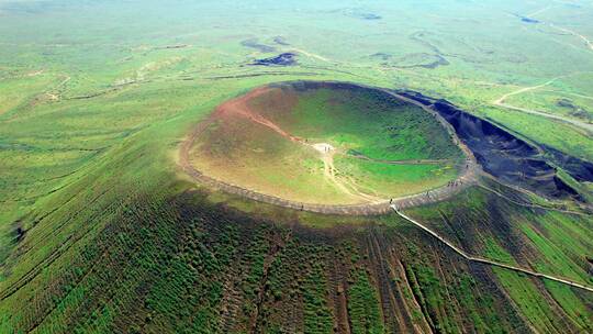 中国内蒙古乌兰察布乌兰哈达火山航拍