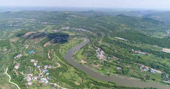 四川德阳山区农村航拍