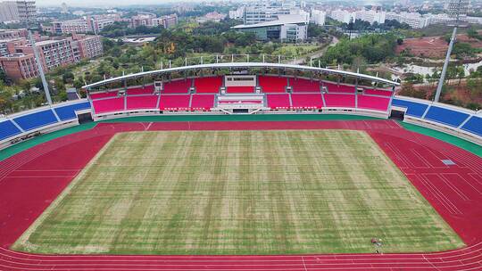 航拍2022年杭州亚运会浙江师范大学体育场馆