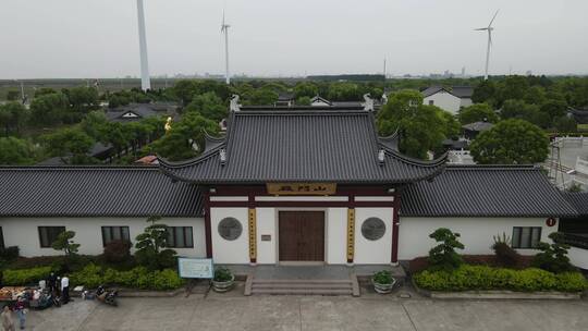 上海奉贤东海观音寺4K航拍原素材视频素材模板下载