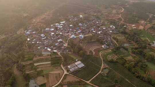 中国云南田园村庄风景