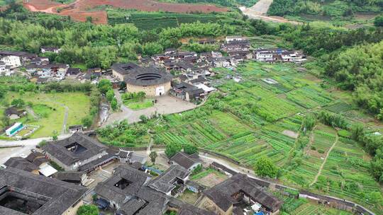 福建土楼云水谣怀远楼航拍漳州南靖土楼