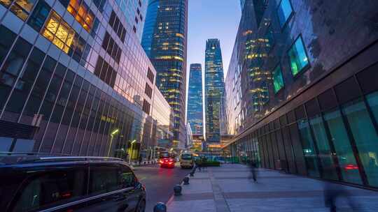 北京城市夜景国贸CBD