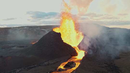 火山，喷发，熔岩，气体