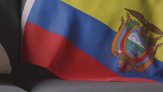 厄瓜多尔国旗的特写镜头