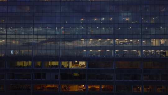 城市夜景 夜景车流 办公楼夜景视频素材模板下载
