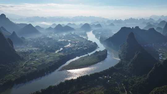 桂林漓江桂林山水水墨意境