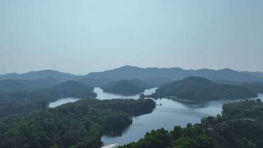 惠州市惠城红花湖景区航拍森林山川湖泊风景