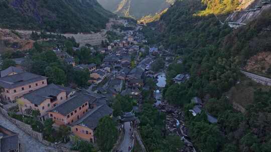 江西上饶市望仙谷仙侠世界盛世繁华古镇夜景