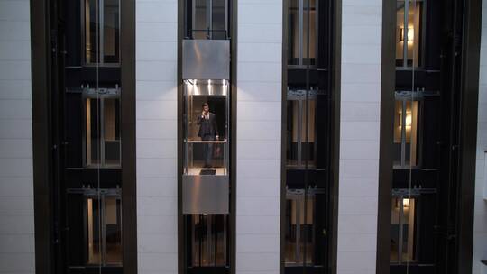 电梯 观光电梯 升降电梯视频素材模板下载