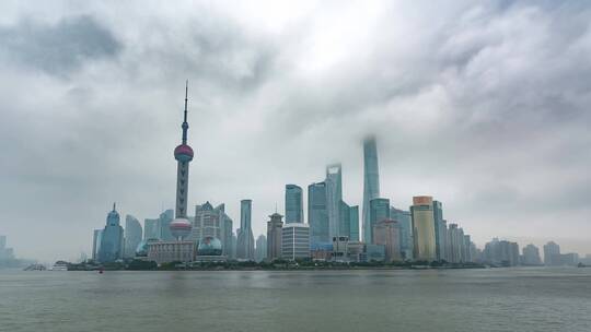 上海陆家嘴中心大气震撼延时摄影