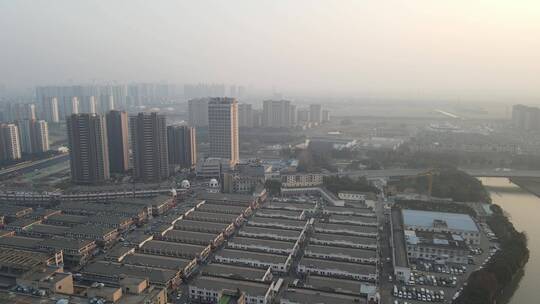 江苏昆山城市全景4K航拍LOG原素材视频素材模板下载