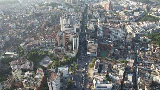 广东江门城市交通航拍