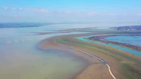 安徽湿地池州市东至县升金湖航拍