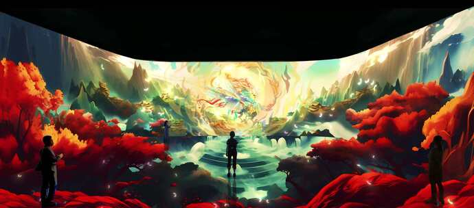 山海经-三足金乌沉浸式空间效果