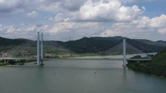 4K航拍南宁大冲特大桥视频素材模板下载