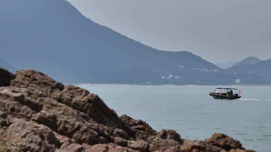 深圳杨梅坑礁石海岸航拍