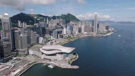 航拍香港会展中心